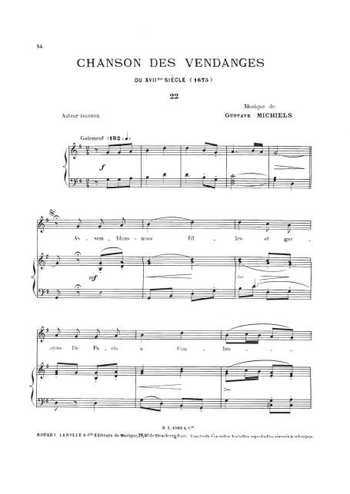 Chanson des vendanges